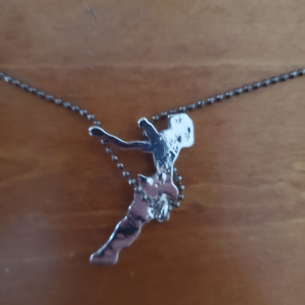 Silver Swinging Girl Necklace - Picture 3 of 4